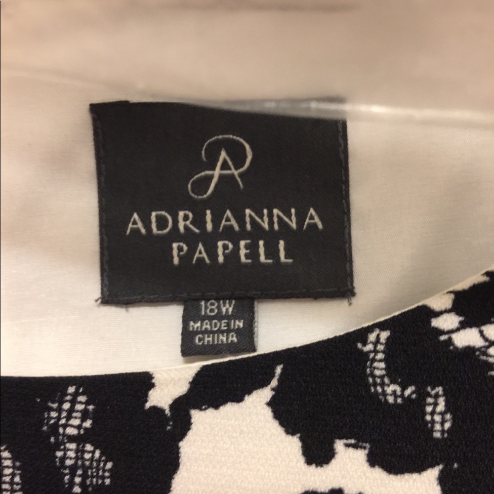 Adrianna Papell Ivory Dress w/ Printed Lace Detail - Picture 3 of 5